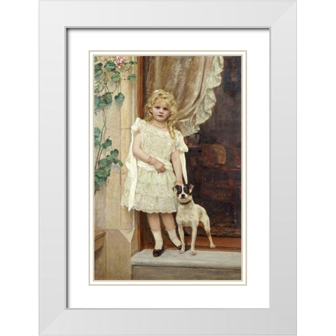 My Best Friend White Modern Wood Framed Art Print with Double Matting by Crawford, Robert Cree
