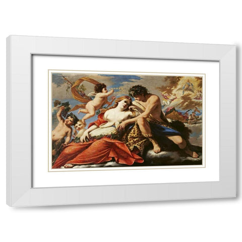 Bacchus and Ariadne White Modern Wood Framed Art Print with Double Matting by Dameret, Luca