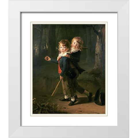 The Masters Foster White Modern Wood Framed Art Print with Double Matting by Danloux, Henri Pierre