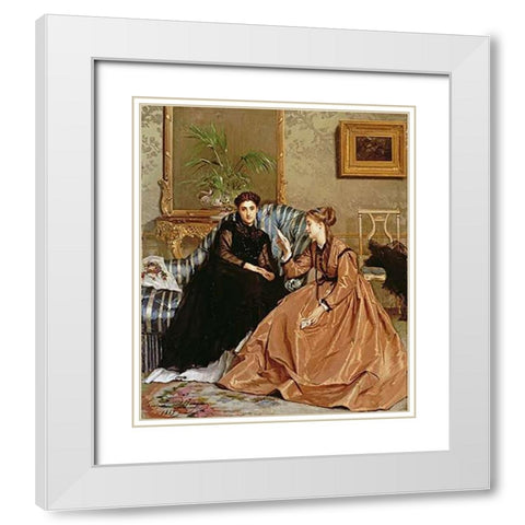 The Consolation Letter White Modern Wood Framed Art Print with Double Matting by De Jonghe, Gustave