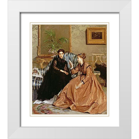 The Consolation Letter White Modern Wood Framed Art Print with Double Matting by De Jonghe, Gustave