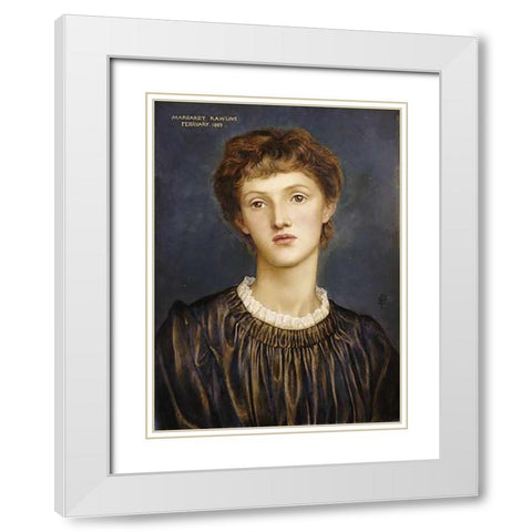 Portrait of Margaret Rawlins White Modern Wood Framed Art Print with Double Matting by De Morgan, Evelyn