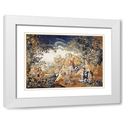 Spring White Modern Wood Framed Art Print with Double Matting by Den Hecke, Jan Frans