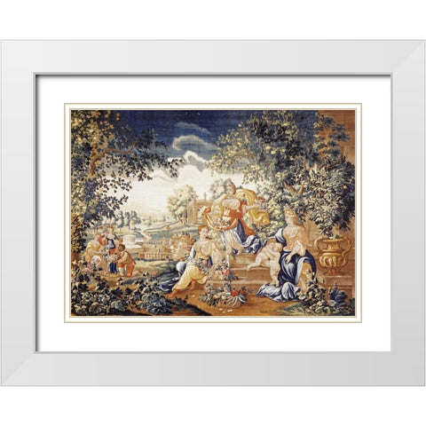 Spring White Modern Wood Framed Art Print with Double Matting by Den Hecke, Jan Frans