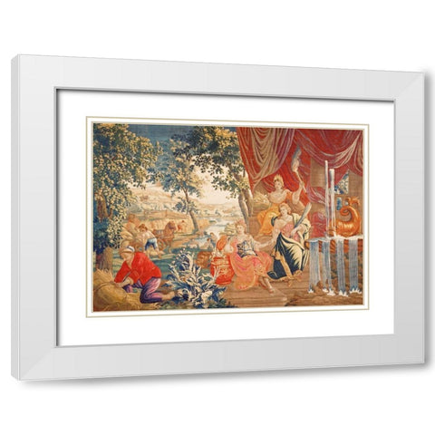 Summer White Modern Wood Framed Art Print with Double Matting by Den Hecke, Jan Frans