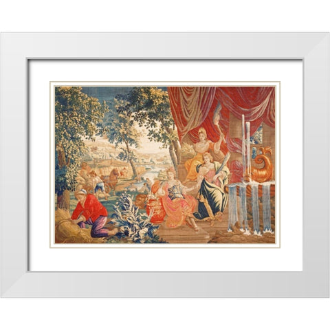 Summer White Modern Wood Framed Art Print with Double Matting by Den Hecke, Jan Frans
