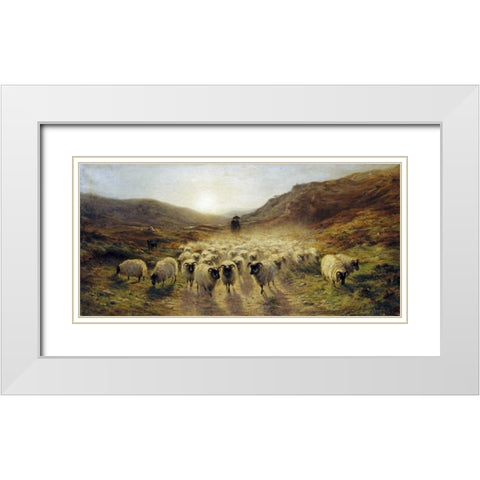 Leaving The Hills White Modern Wood Framed Art Print with Double Matting by Farquharson, Joseph