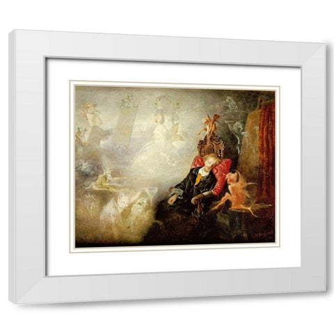 The Painters Dream White Modern Wood Framed Art Print with Double Matting by Fitzgerald, John Anster