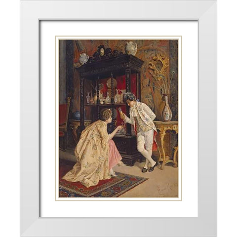 The Connoisseurs White Modern Wood Framed Art Print with Double Matting by Fornari, E.