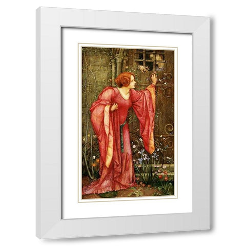 Stone Walls Do Not a Prison Make, Nor Iron Bars a Cage White Modern Wood Framed Art Print with Double Matting by Frampton, Edward Reginald