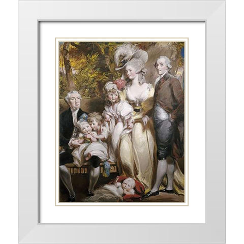 Group Portrait of Sir John Taylor White Modern Wood Framed Art Print with Double Matting by Gardner, Daniel