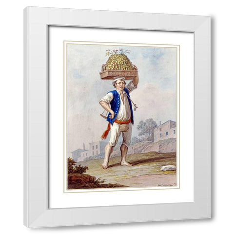 Costume Studies White Modern Wood Framed Art Print with Double Matting by Gatta, Xavier Della
