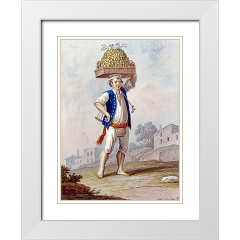 Costume Studies White Modern Wood Framed Art Print with Double Matting by Gatta, Xavier Della