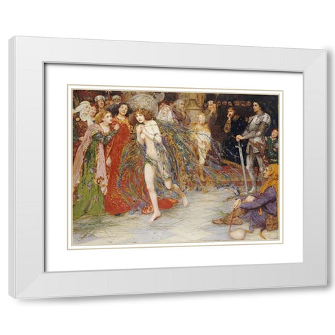 The Magic Mantle White Modern Wood Framed Art Print with Double Matting by Gloag, Isobel Lilian