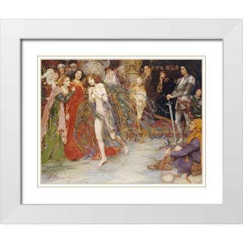 The Magic Mantle White Modern Wood Framed Art Print with Double Matting by Gloag, Isobel Lilian