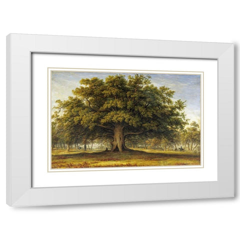 The Beggars Oak White Modern Wood Framed Art Print with Double Matting by Glover, John