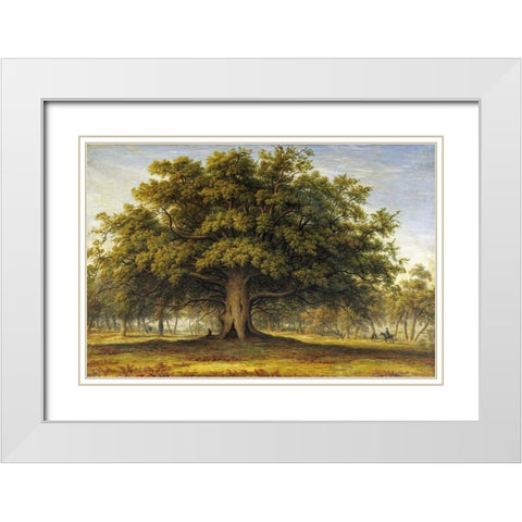 The Beggars Oak White Modern Wood Framed Art Print with Double Matting by Glover, John