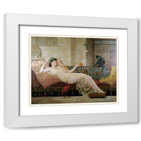A Dream of Paradise White Modern Wood Framed Art Print with Double Matting by Goodall, Frederick