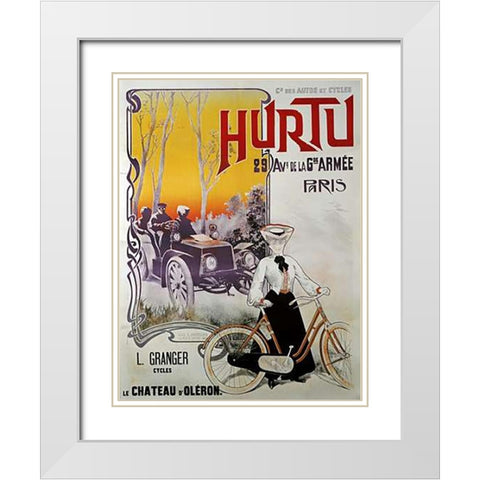 Hurtu White Modern Wood Framed Art Print with Double Matting by Gray, H.