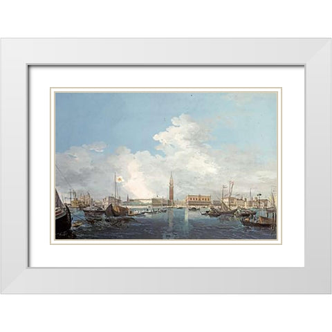 The Bacino, Venice White Modern Wood Framed Art Print with Double Matting by Grubacs, Carlo