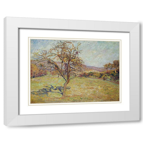 Landscape White Modern Wood Framed Art Print with Double Matting by Guillaumin, Armand