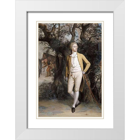 Arthur Hill, 2nd Marquess of Downshire White Modern Wood Framed Art Print with Double Matting by Hamilton, Hugh Douglas