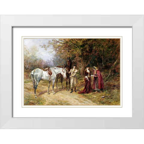 The Fortune Teller White Modern Wood Framed Art Print with Double Matting by Hardy, Heywood