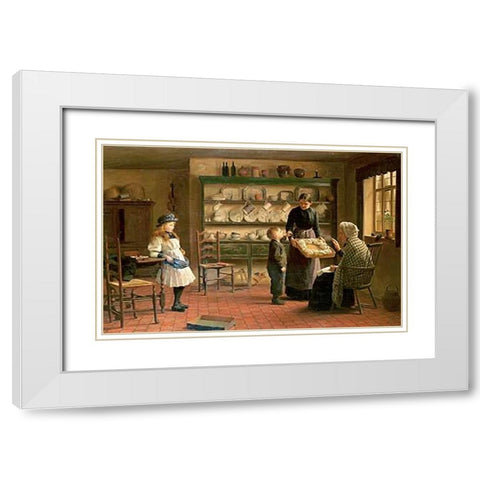 Gone But Not Forgotten White Modern Wood Framed Art Print with Double Matting by Hayllar, James