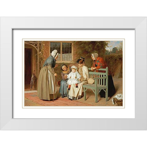 The Centre of Attraction White Modern Wood Framed Art Print with Double Matting by Hayllar, James
