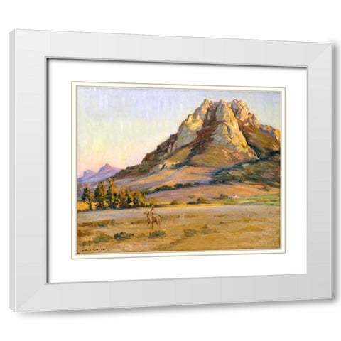 Castle Crags, San Luis Obispo White Modern Wood Framed Art Print with Double Matting by Hazard, Arthur Merton