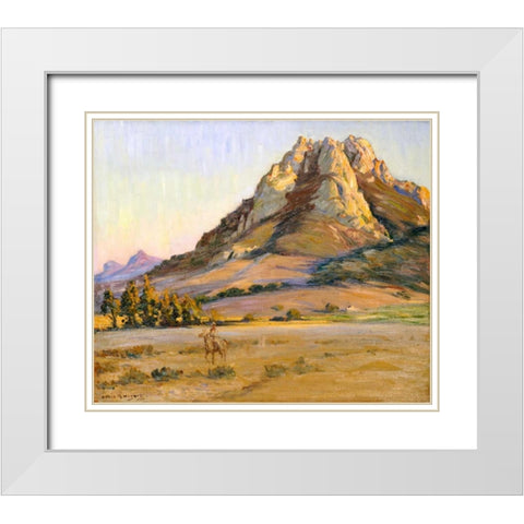 Castle Crags, San Luis Obispo White Modern Wood Framed Art Print with Double Matting by Hazard, Arthur Merton