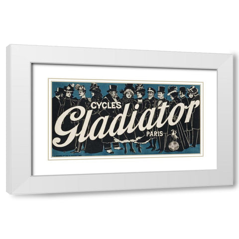 Cycles Gladiator White Modern Wood Framed Art Print with Double Matting by Henri, Paolo