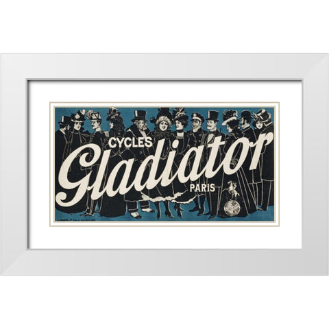 Cycles Gladiator White Modern Wood Framed Art Print with Double Matting by Henri, Paolo
