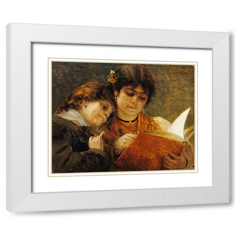 A Fairy Tale White Modern Wood Framed Art Print with Double Matting by Herbo, Leon