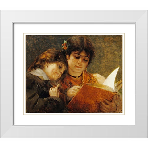 A Fairy Tale White Modern Wood Framed Art Print with Double Matting by Herbo, Leon