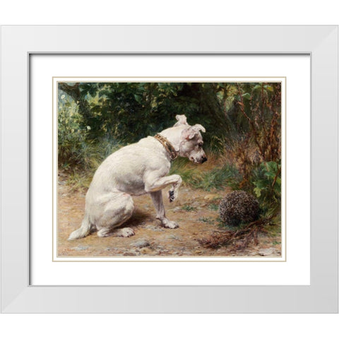 A Prickly Problem White Modern Wood Framed Art Print with Double Matting by Holmes, George Augustus