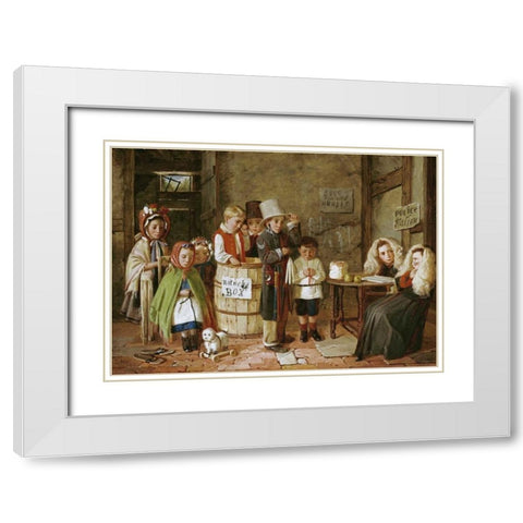 The Police Court White Modern Wood Framed Art Print with Double Matting by Hunt, Charles