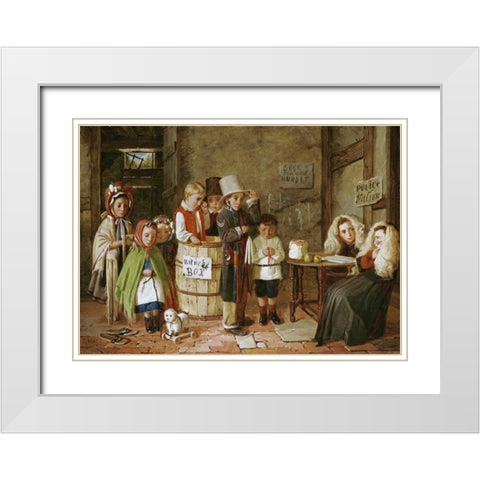 The Police Court White Modern Wood Framed Art Print with Double Matting by Hunt, Charles