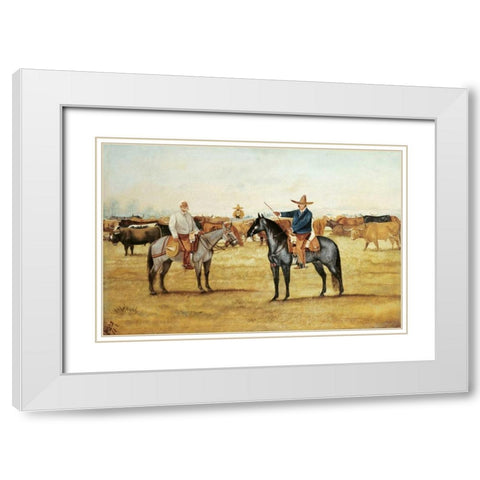Cortame Al Toro Pinto, 1912 White Modern Wood Framed Art Print with Double Matting by Icaza, Ernesto