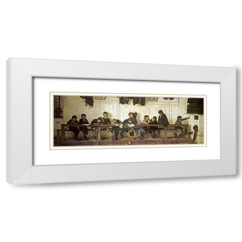Left To Their Own Devices White Modern Wood Framed Art Print with Double Matting by Igler, Gustav