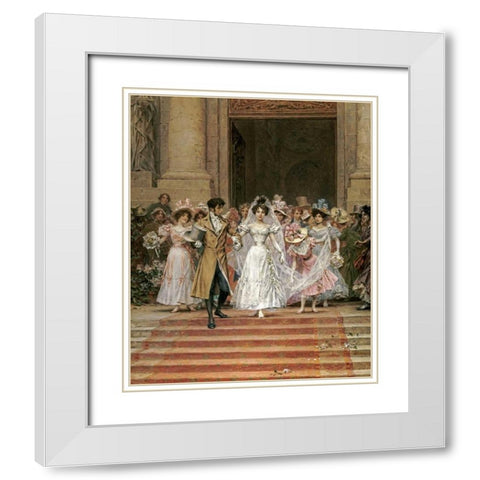 After The Wedding White Modern Wood Framed Art Print with Double Matting by Kaemmerer, Frederik Hendrik