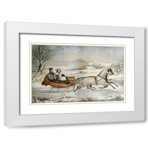 The Road, Winter White Modern Wood Framed Art Print with Double Matting by Knirsch, O.