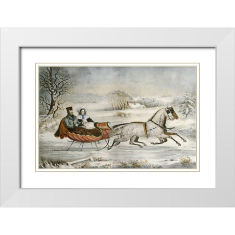 The Road, Winter White Modern Wood Framed Art Print with Double Matting by Knirsch, O.