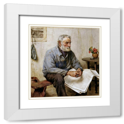 A Moments Rest White Modern Wood Framed Art Print with Double Matting by Langley, Walter