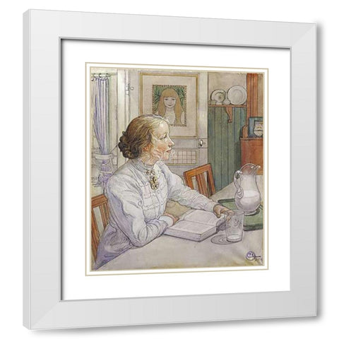 My Eldest Daughter White Modern Wood Framed Art Print with Double Matting by Larsson, Carl