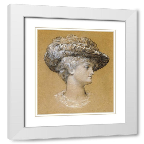 Portrait of Dorothy Dene White Modern Wood Framed Art Print with Double Matting by Leighton, Lord Frederick