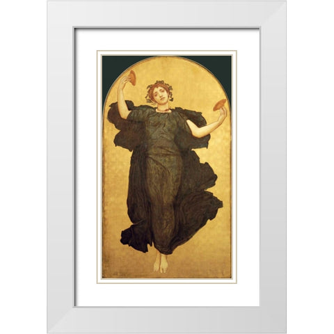 The Dance of The Cymbalists White Modern Wood Framed Art Print with Double Matting by Leighton, Lord Frederick