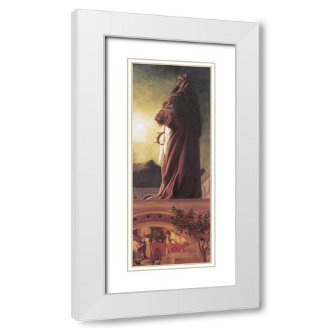 The Star of Bethlehem White Modern Wood Framed Art Print with Double Matting by Leighton, Lord Frederick
