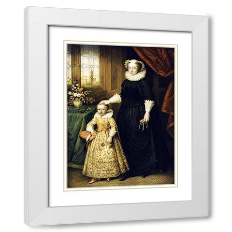 Mary, Queen of Scots White Modern Wood Framed Art Print with Double Matting by Lens, Bernhard