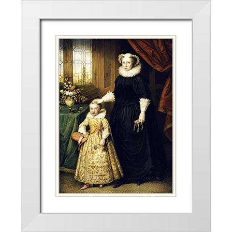 Mary, Queen of Scots White Modern Wood Framed Art Print with Double Matting by Lens, Bernhard
